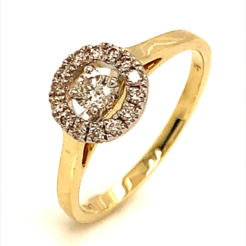 (SOFIA) Set de anillos de diamantes en oro amarillo 10Kt.  ANTES: $799.00