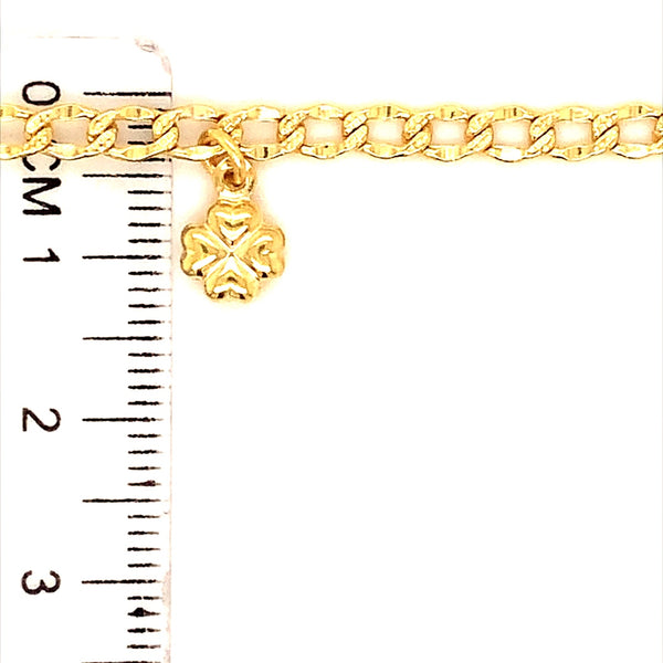 Tobillera en oro amarillo 10k. 25CM