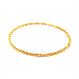 Pulsera cordón en oro amarillo 10kt. 19.5cm