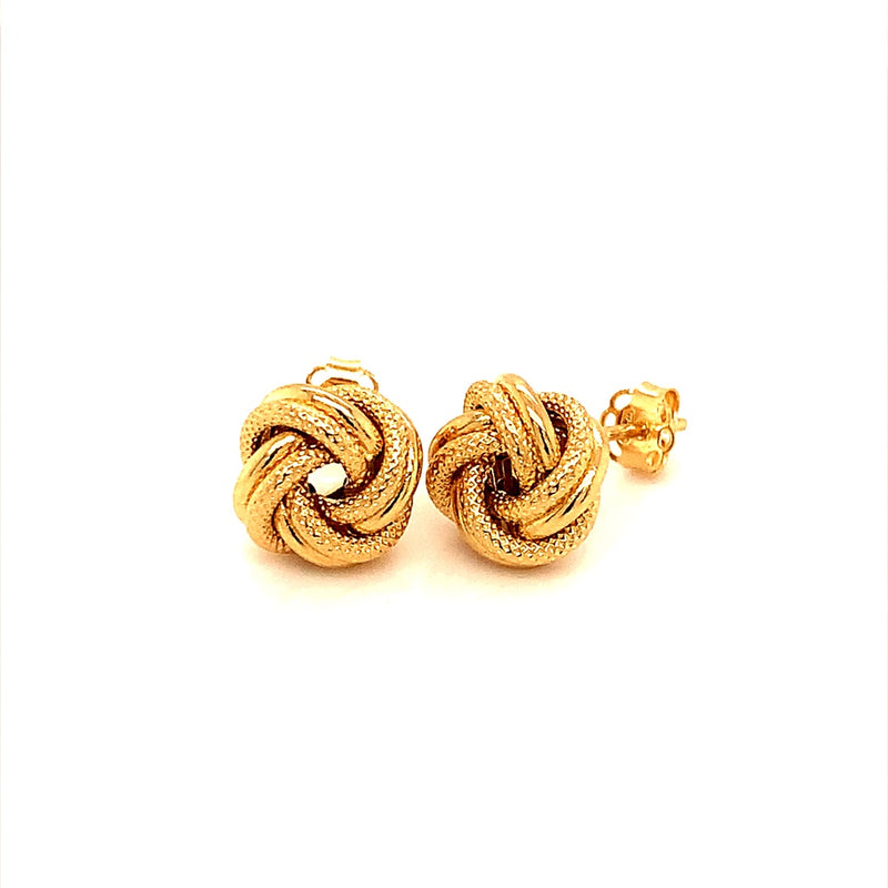 Aretes (nudo) en oro amarillo 18kt