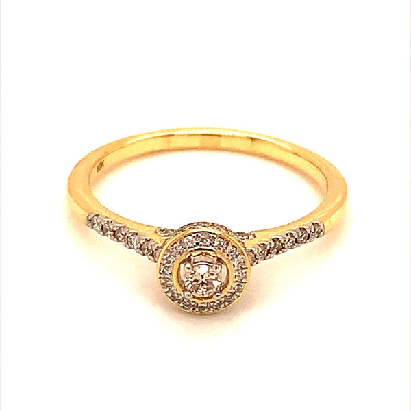 (SOFIA) Anillo con diamantes en oro amarillo 10k  ANTES: $429.00