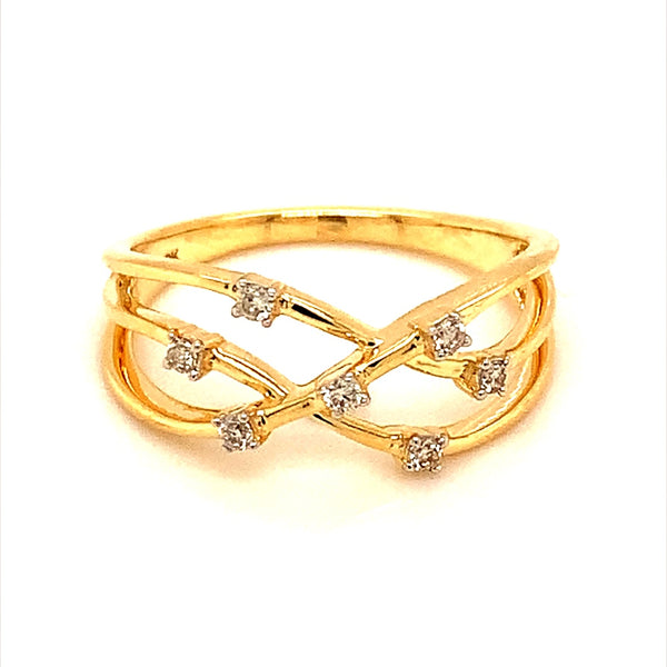 (SOFIA) Anillo con diamantes en oro amarillo 10k  ANTES: $379.00