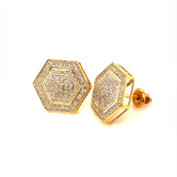(SOFIA) Aretes con diamantes en oro amarillo 10kt