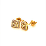 (SOFIA) Aretes con diamantes en oro amarillo 10kt  ANTES: $219.00