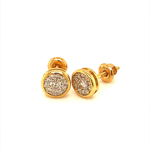(SOFIA) Aretes con diamantes en oro amarillo 10kt  ANTES: $359.00