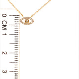 (SOFIA) Collar (ojo) con diamantes en oro amarillo 10k  ANTES: $195.00
