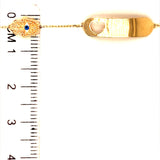Pulsera (placa grabable) en oro amarillo 10k. 13/15/17cm