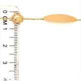 Pulsera (placa grabable) en oro amarillo 10k. 13/15/17cm