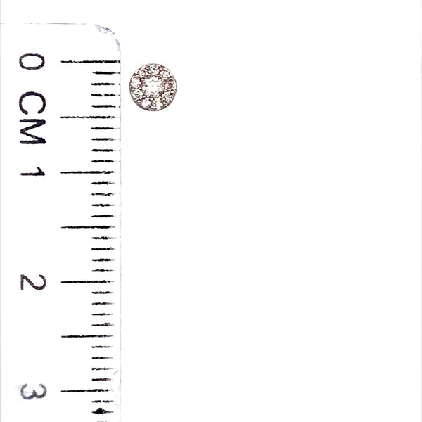 (SOFIA) Aretes (círculo) con diamantes en oro blanco 10kt