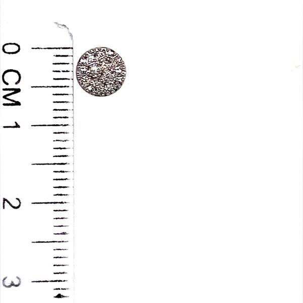 (SOFIA) Aretes (círculo) con diamantes en oro blanco 10kt  ANTES: $199.00