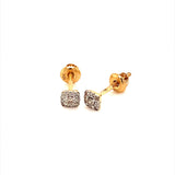 (SOFIA) Aretes con diamantes en oro amarillo 10k
