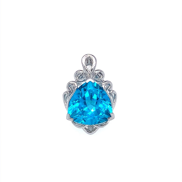 Dije de topacio azul en plata 925 Antes: $135