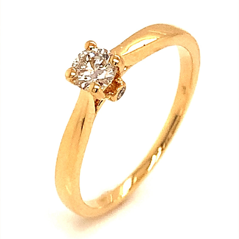 (MIA) Set de anillos con diamantes en oro amarillo 18k