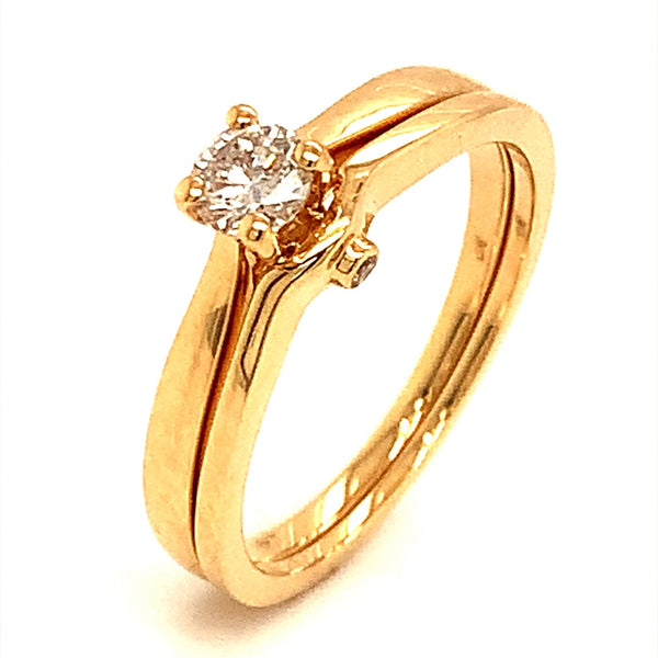 (MIA) Set de anillos con diamantes en oro amarillo 18k  ANTES: $1,159.00