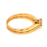 (MIA) Set de anillos con diamantes en oro amarillo 18k