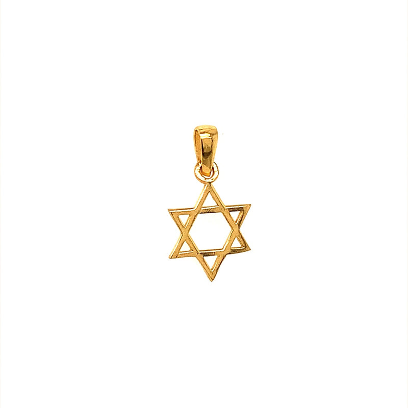 Dije (Estrella de David) en oro amarillo 18k