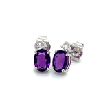 Aretes de amatista en plata 925.