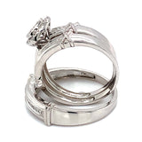 (SOFIA) Trío de anillos con diamantes en oro blanco 10k  ANTES: $995.00