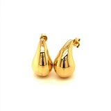 Aretes (gota) en oro amarillo 10kt.