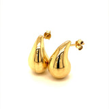 Aretes (gota) en oro amarillo 10kt.