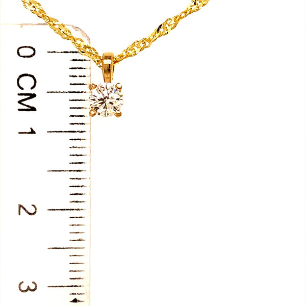 (LD) Collar de diamantes en oro amarillo 10kt. 45cm  ANTES: $299.00