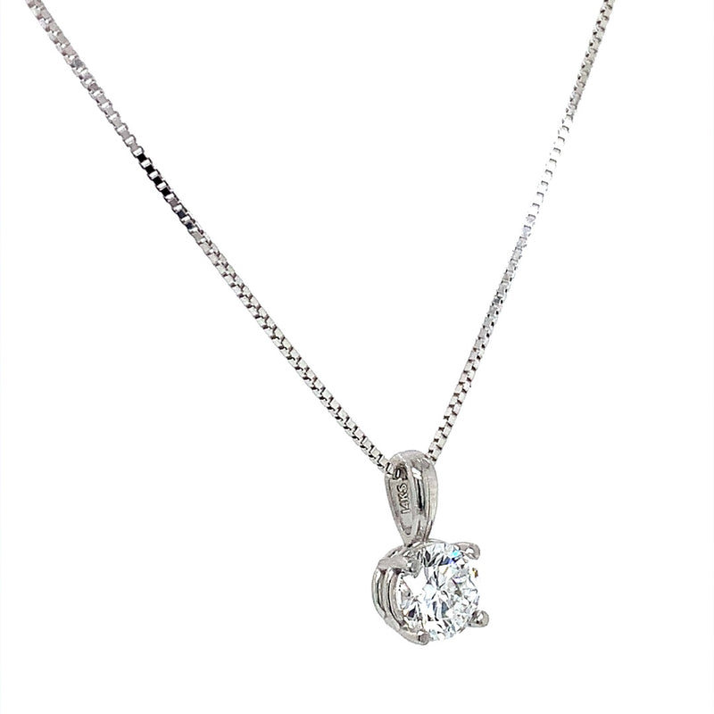 (LD) Collar de diamantes en oro blanco 10kt. 45cm