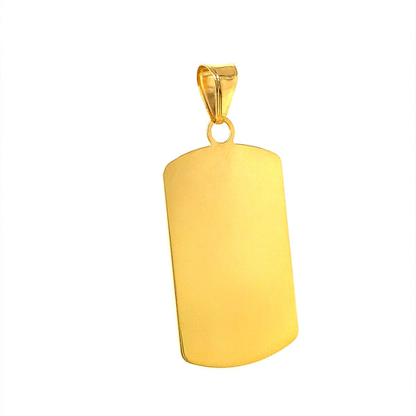 Dije (placa grabable) en oro amarillo 10kt.