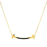 Collar (sonrisa) en oro amarillo 10k. 45cm