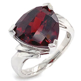 Anillo con cuarzo granate en plata 925