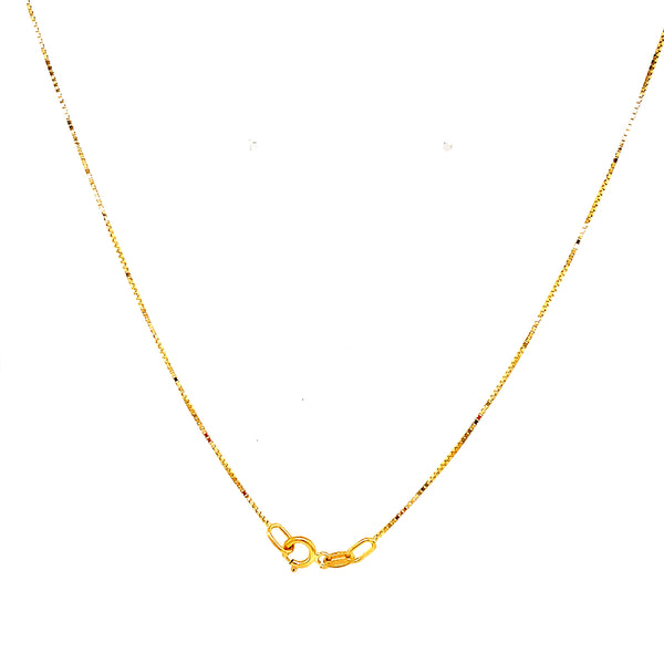 (LD) Collar (corazón) con diamantes de laboratorio en oro amarillo 10kt. 45CM