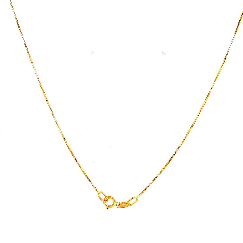 (LD) Collar (corazón) con diamantes en oro amarillo 10k. 45CM