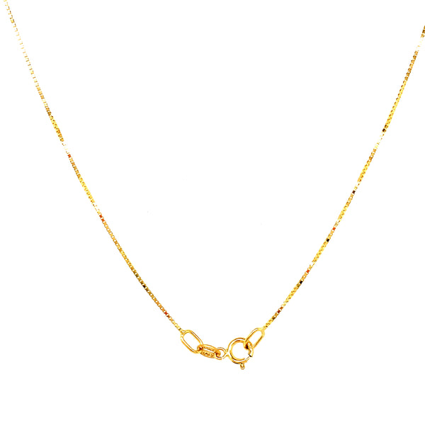 (LD) Collar con diamante de laboratorio en oro amarillo 14kt. 45CM