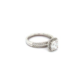 (LD) Set de anillos de diamante en oro blanco 14kt.