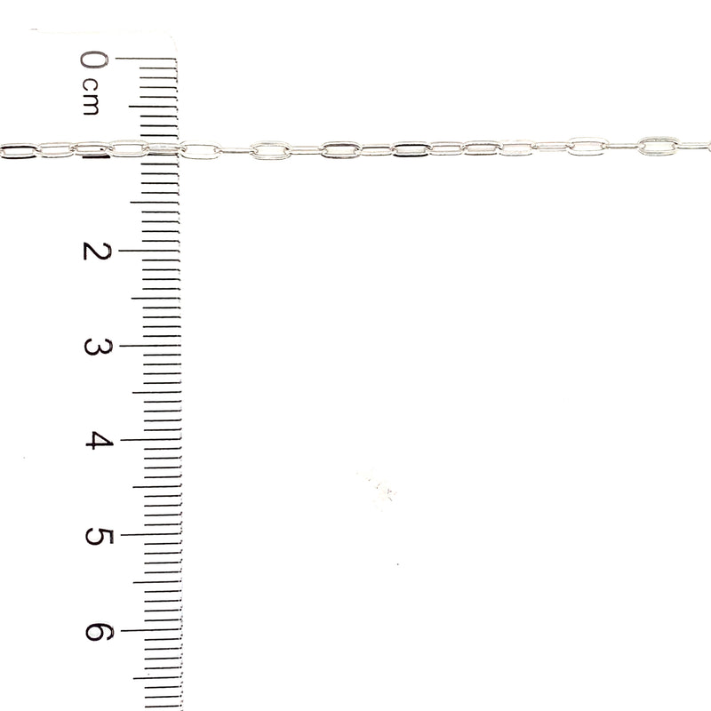 Cadena (clip) en plata 925. 45cm