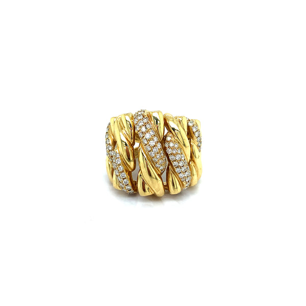 Anillo con diamantes en oro amarillo 14kt  ANTES: $2,349.00