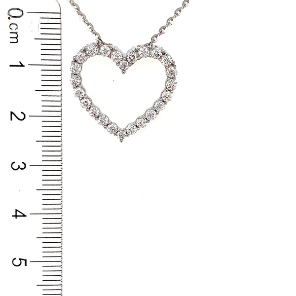 (LD) Collar con diamantes de laboratorio en oro blanco 10kt. 45cm