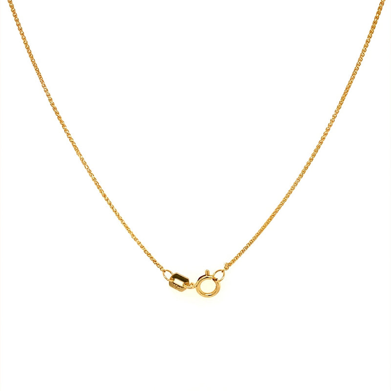 Collar (ojo y corazón) en oro amarillo 10kt. 45cm