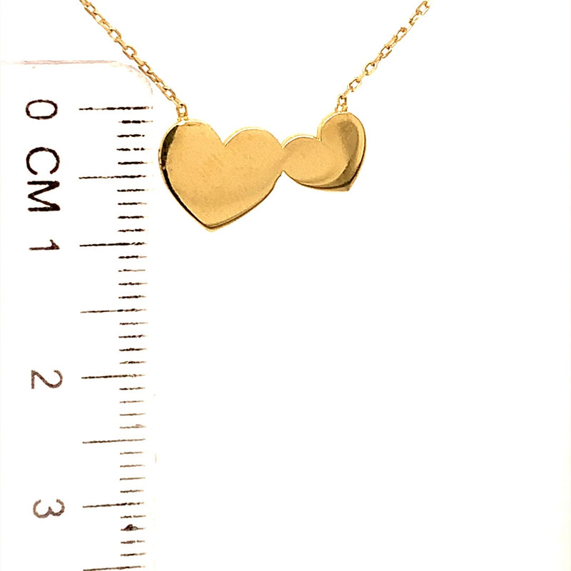 Collar (corazón) en oro amarillo 10kt. 42/45cm