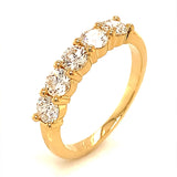 (LD) Banda con diamante en oro amarillo 14k