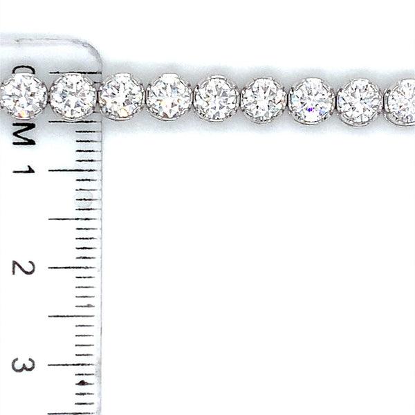 (LD) Pulsera con diamantes oro blanco 14kt. 18cm
