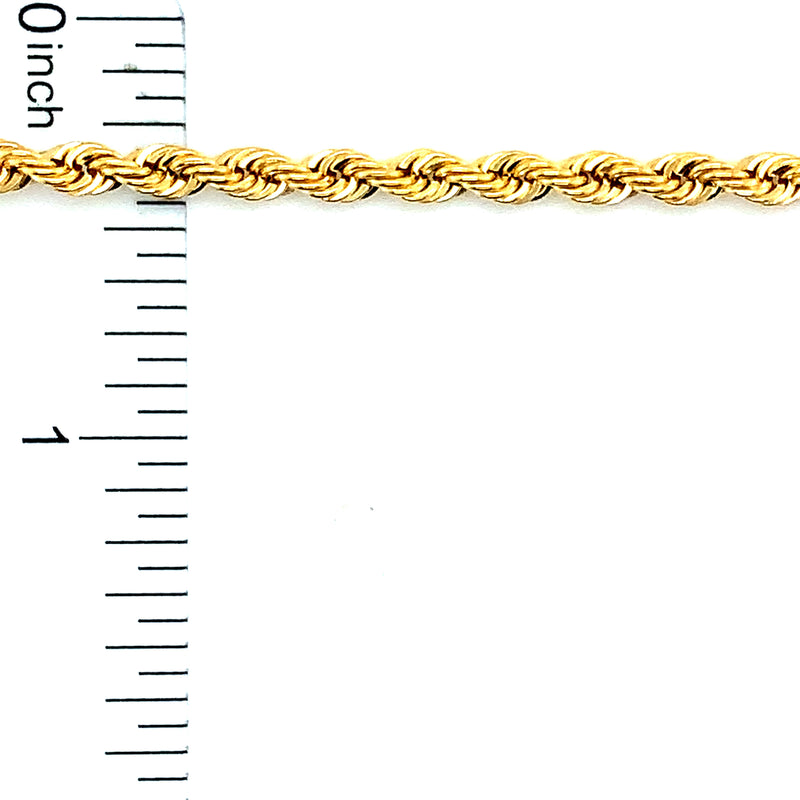 Cadena Cordón en oro amarillo 18k. 60cm