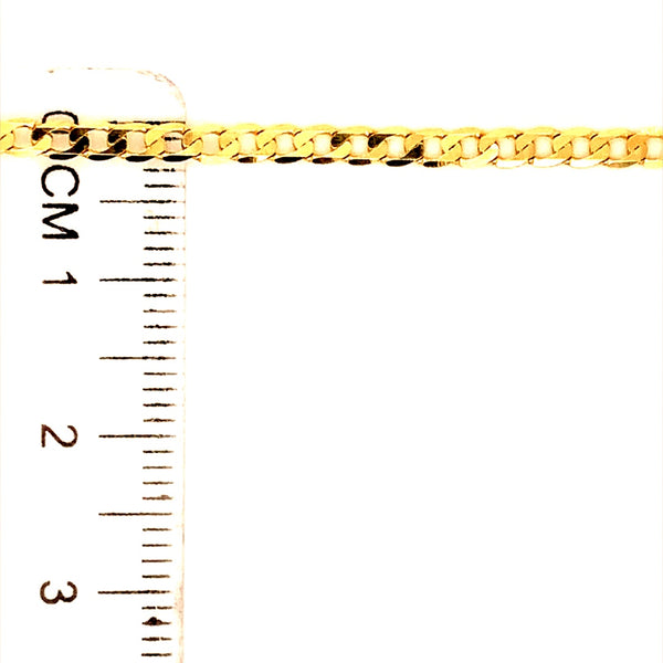 Pulsera (Gourmet maciza) en oro amarillo 18k. 19.5cm
