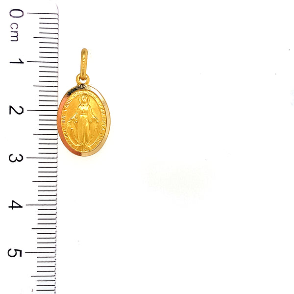Dije (medalla milagrosa) en oro amarillo 18k