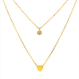 Collar (doble) en oro amarillo 18kt. 35cm/37cm