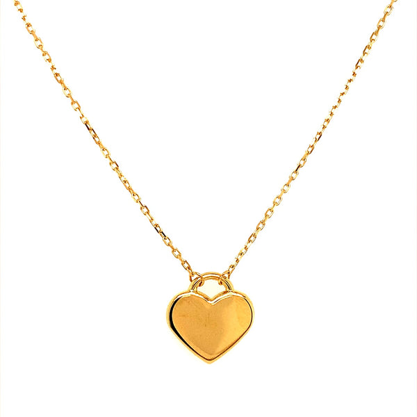 Collar (corazón) en oro amarillo 18kt. 45cm