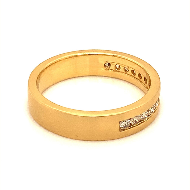 (MIA) Banda de caballero con diamante en oro amarillo 18k  ANTES: $2,049.00