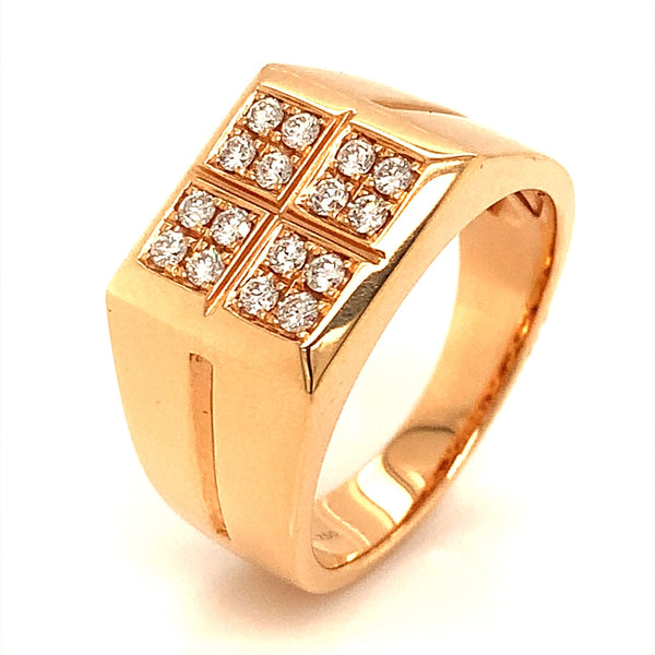 (MIA) Anillo de caballero con diamante en oro amarillo 18k  ANTES: $2,249.00