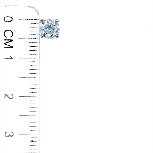 (LD) Aretes con diamante en oro blanco 14k