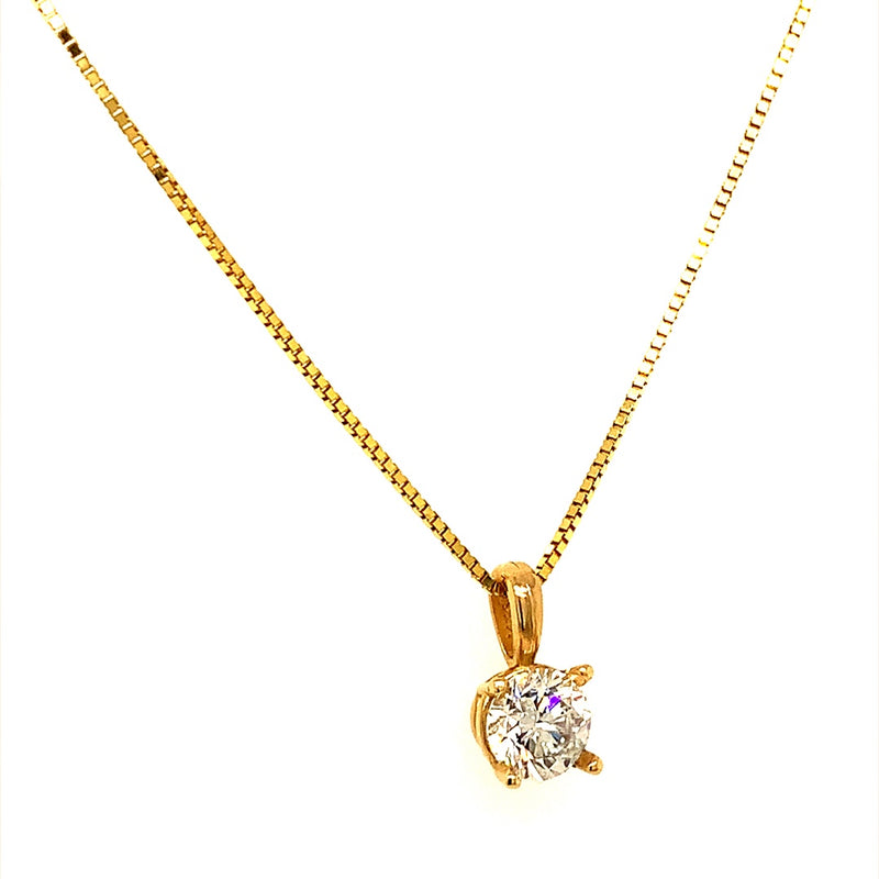 (LD) Collar con diamante en oro amarillo 10k ANTES: $1,099