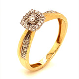 Set de anillos de diamantes en oro amarillo 14Kt.